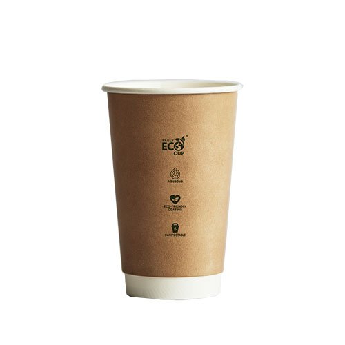 16oz Truly Eco Double Wall Kraft Cup Ctn 500 FoodPackaging2U