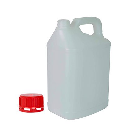 5 Litres HDPE Jerrican and Tamper Evident Cap (38mm) - Natural