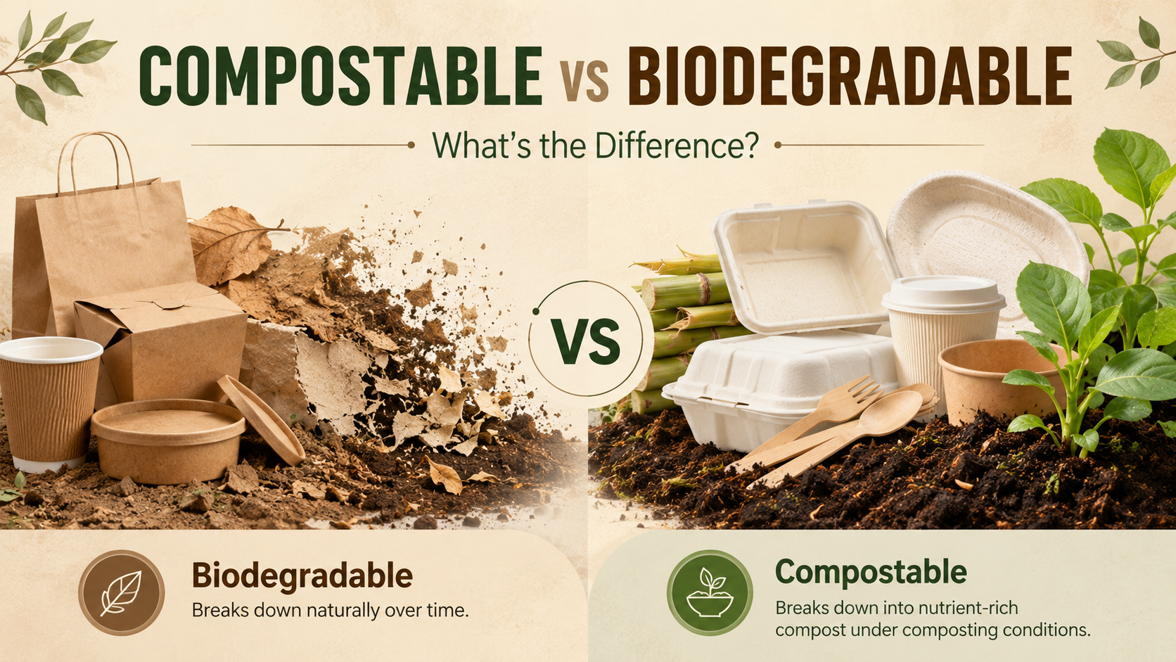 Compostable vs Biodegradable Packaging